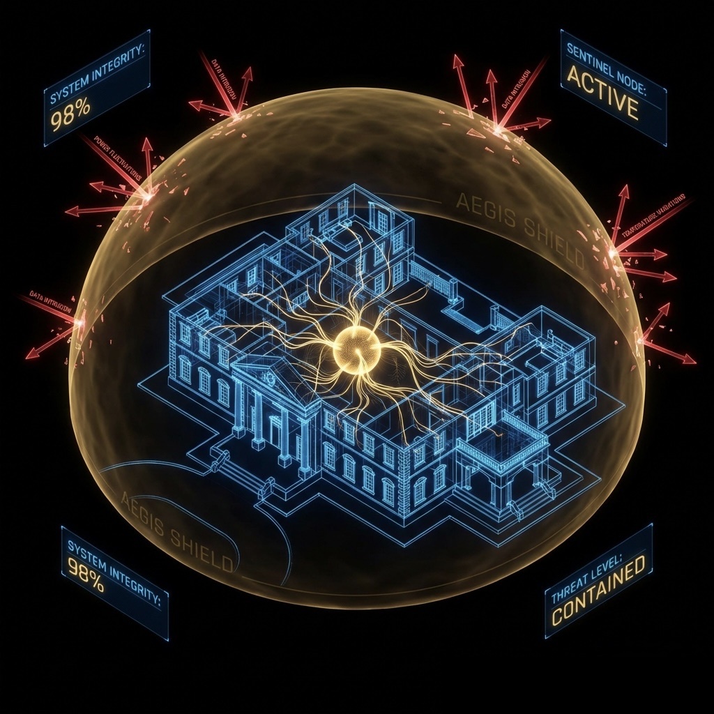 Sentinel Node — Aegis Shield protecting a luxury estate